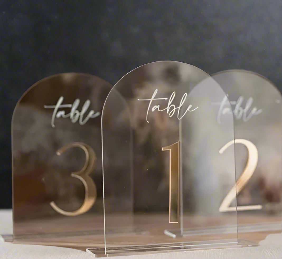 Arch Wedding Table Number Stands- 12 Piece