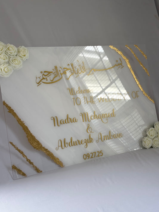 Acrylic Wedding Entryway Sign