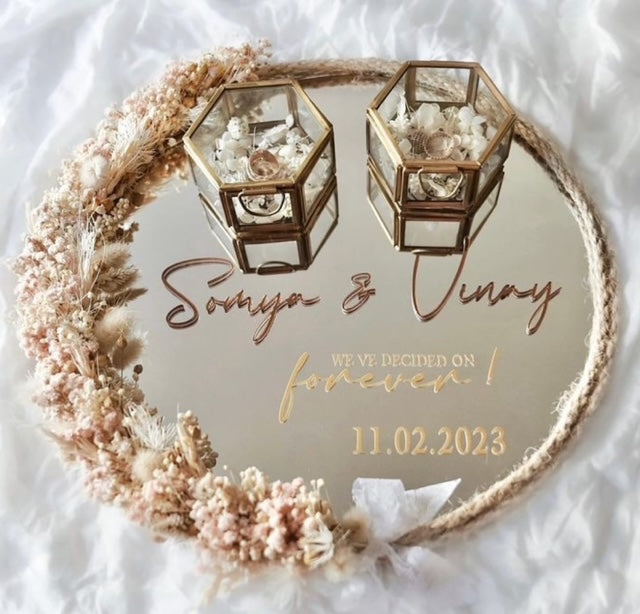 Personalized Wedding Rings Tray
