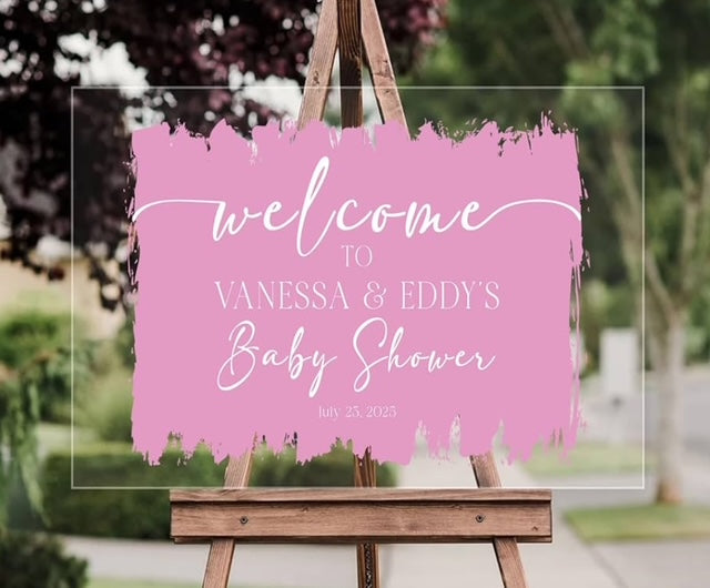 Baby Girl Shower Entryway Display