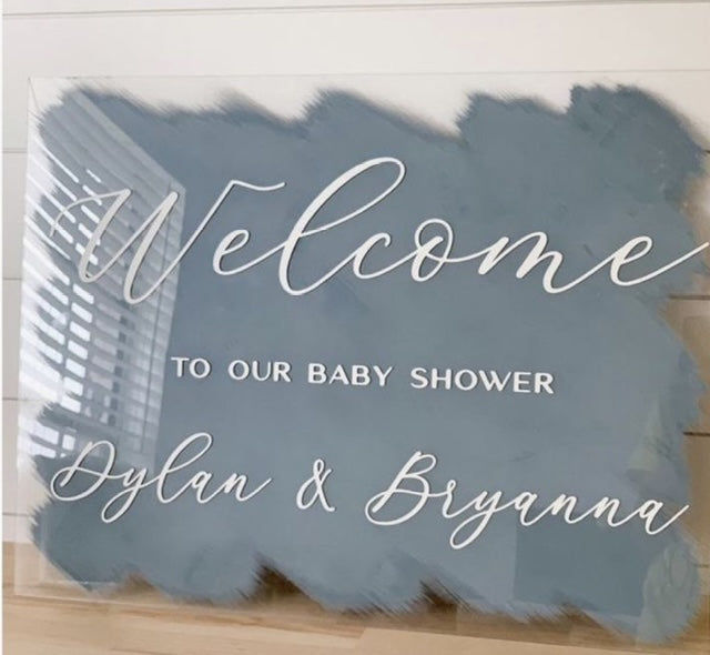 Baby Boy Shower Entryway Display